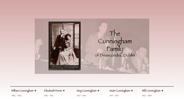 The Cunningham Family of Drumcondra, Dublin